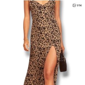 Leopard Print Spaghetti Strap Dress